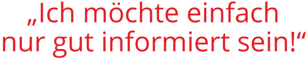 Ich möchte informiert sein-zentriert